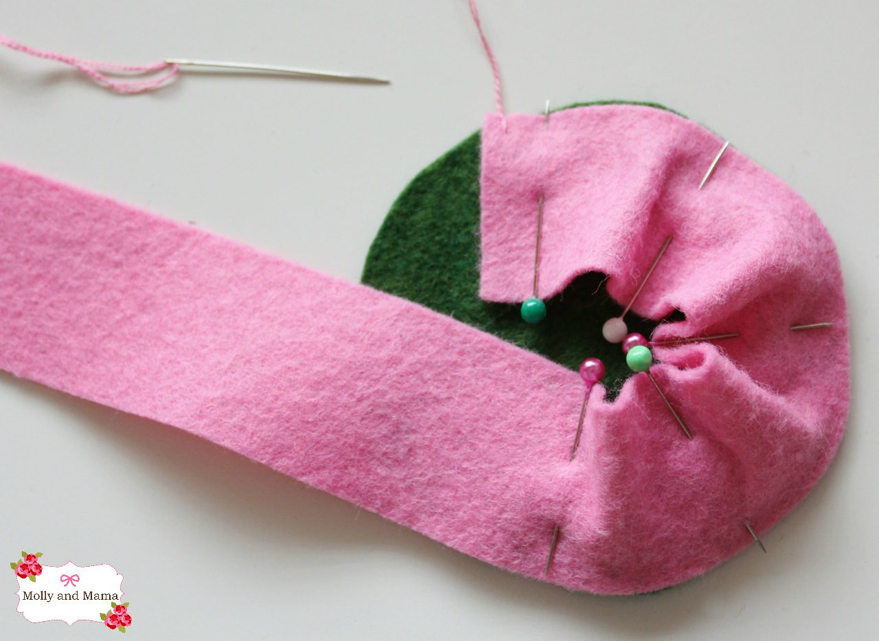 Assembling the pin cushion - Molly and Mama