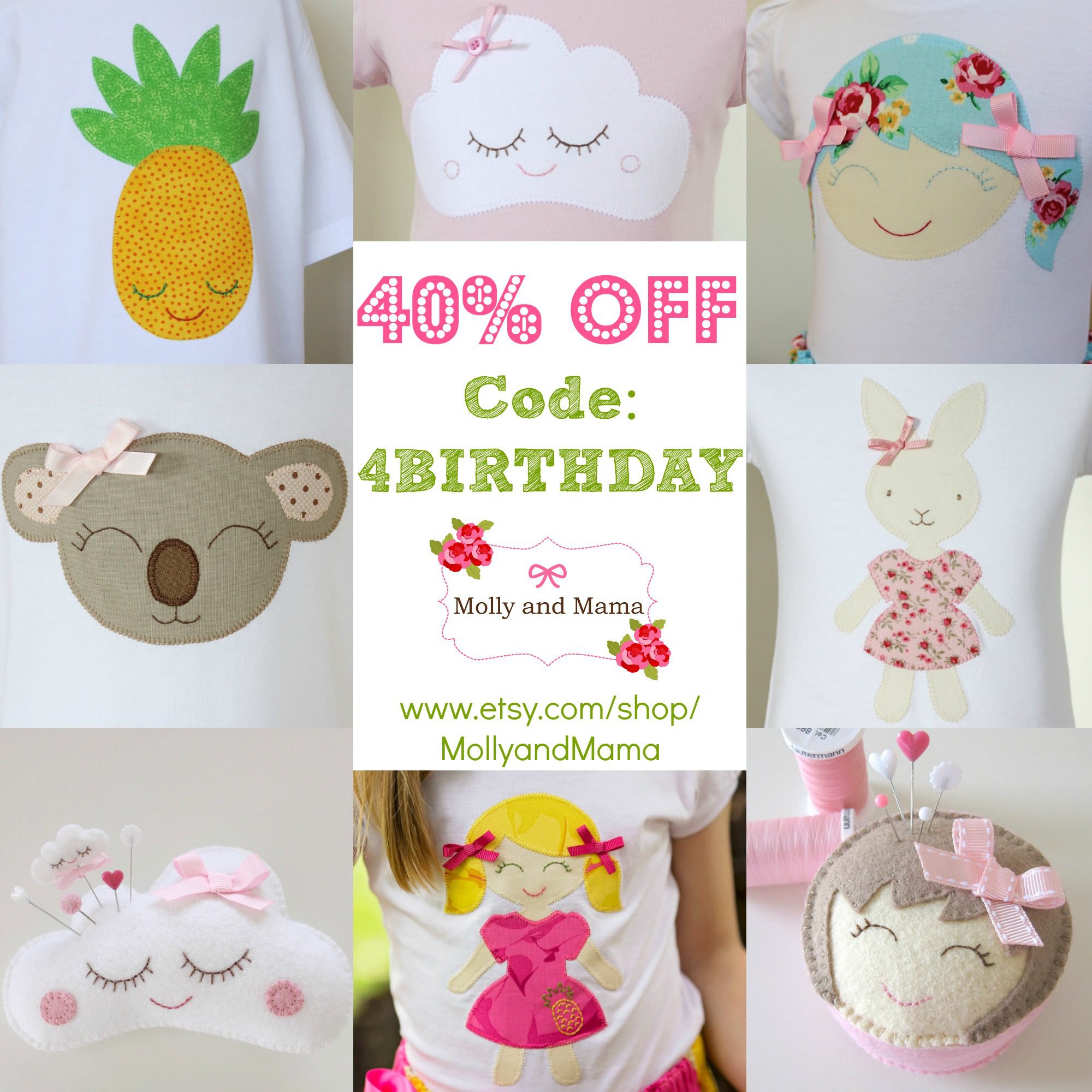 Happy 4th Birthday to Molly and Mama – Discounts Apply!
