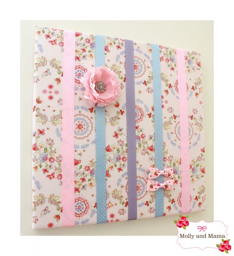 Make A Hair Clip Holder using an Art Canvas