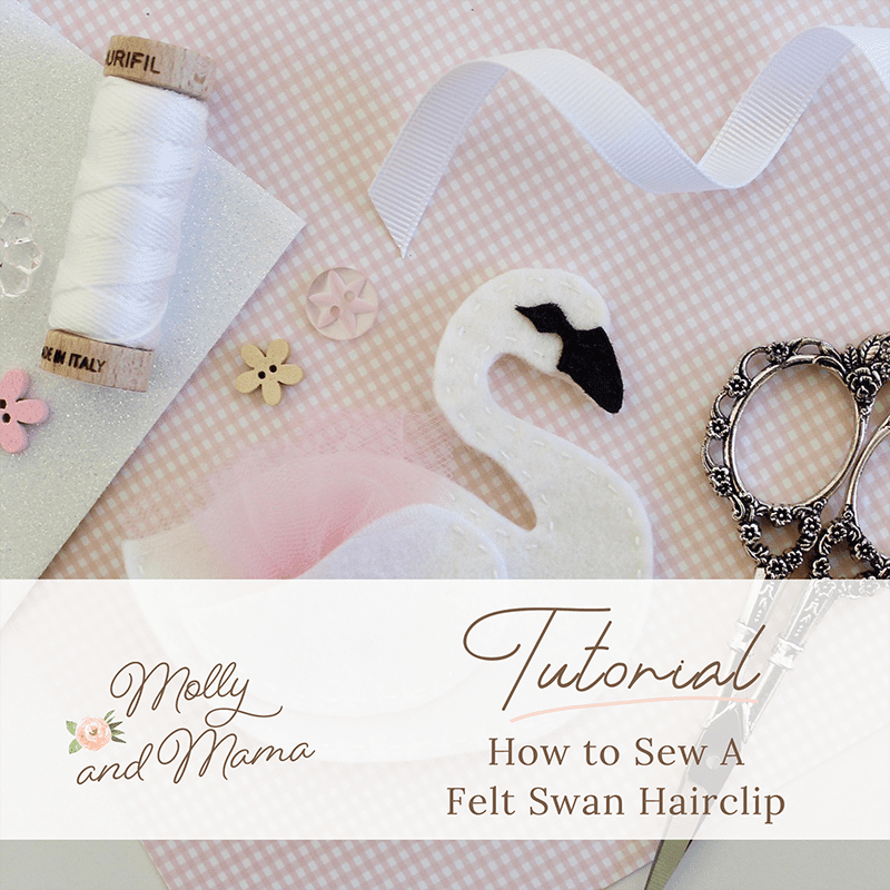 Sew A Felt Swan Hair Clip