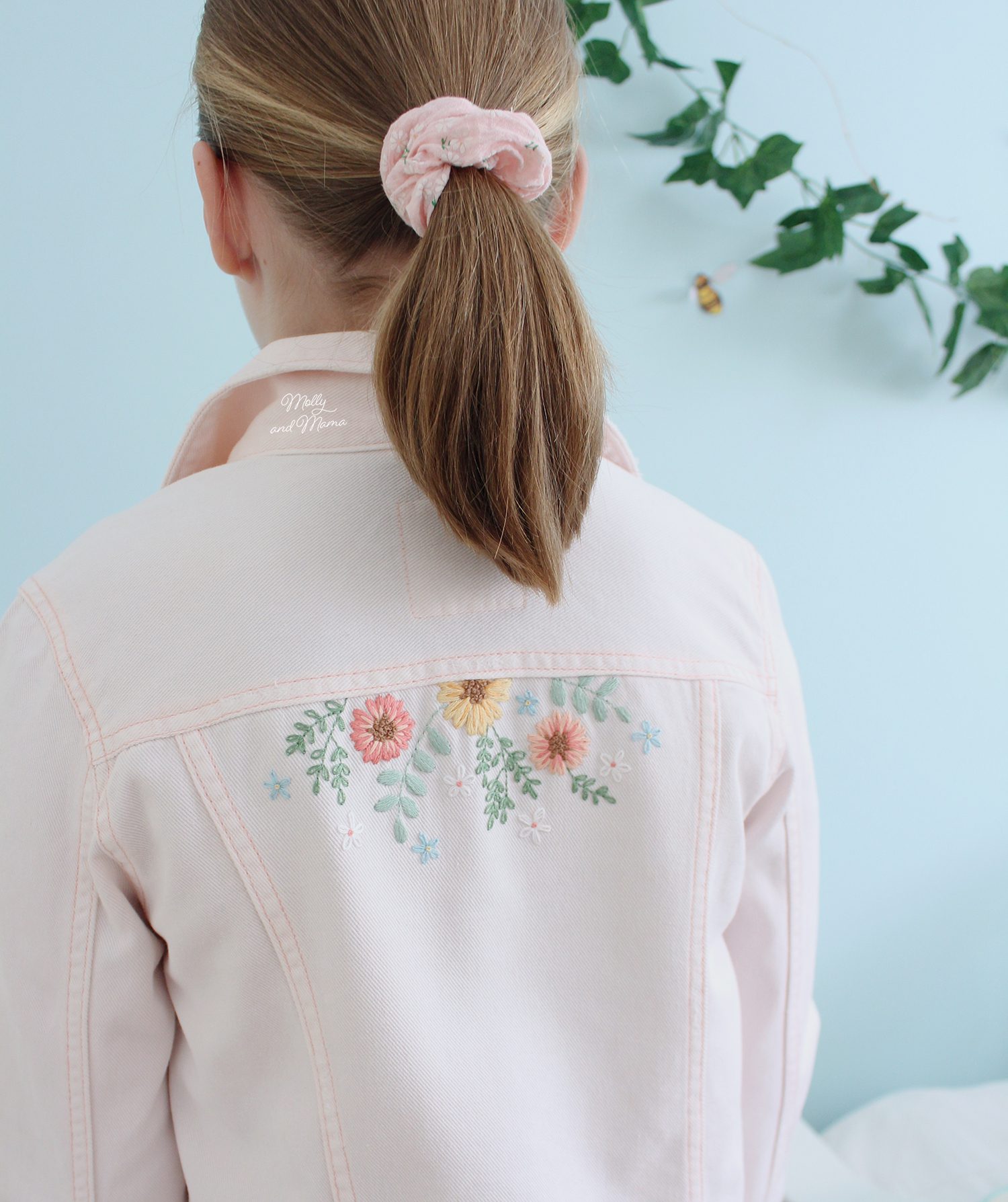 An Embroidered Denim Jacket for the Retro Stitchery Book Tour