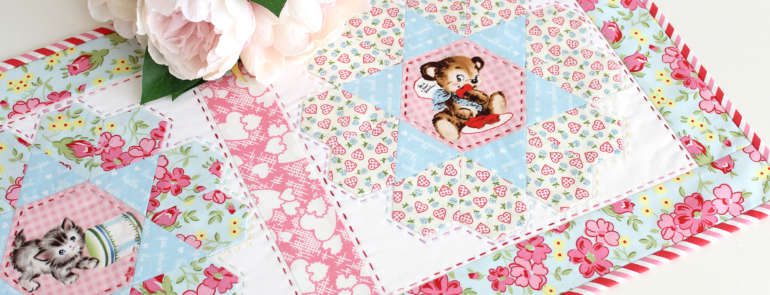 A Valentine’s  Version of the Tilly’s Tea Party Table Runner
